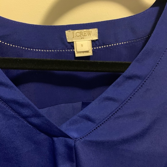 J. Crew Electric Blue Drapey Blouse - Picture 6 of 8